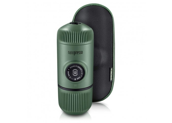 Портативна еспресо-кавоварка Wacaco Nanopresso зелена з чохлом