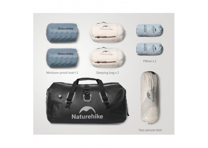 Водонепроникна дорожня сумка Naturehike CNK2450XB015, 90 л, чорна