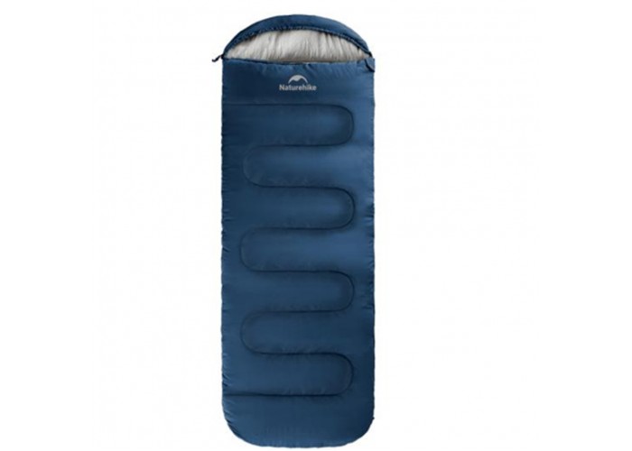 Спальник з капюшоном та закругленим дном Naturehike Y150 NH21MSD08 правий, темно-блакитний