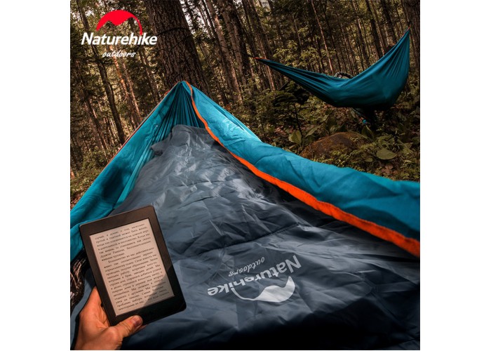 Спальник з капюшоном та закругленим дном Naturehike Y150 NH21MSD08 правий, темно-блакитний