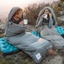 Спальний мішок з капюшоном із звичайним мішком для зберігання Naturehike M300 CNK2350WS023, зелений, правий