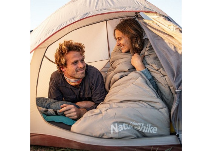 Спальник з капюшоном Naturehike M400 NH20MSD02, (1°C), лівий, сірий