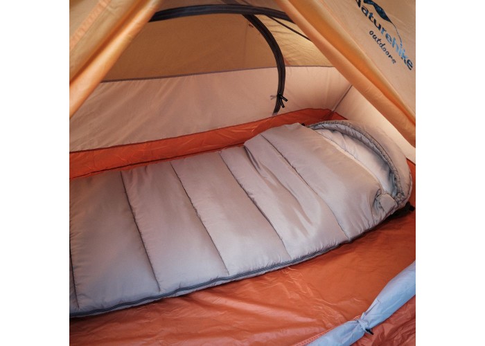 Спальник з капюшоном Naturehike M400 NH20MSD02, (1°C), лівий, сірий