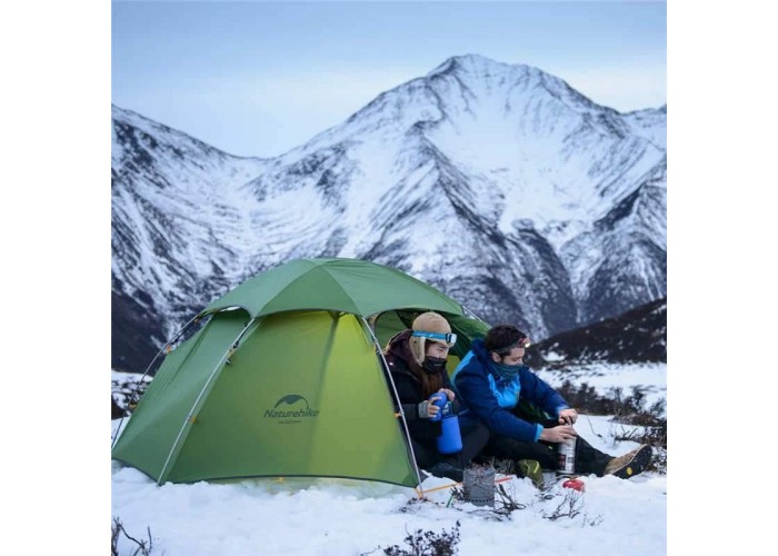 Намет двомісний зі сферичним куполом Naturehike Cloud Peak 2 NH17K240-Y 20D, темно-зелений