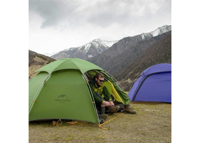Намет двомісний зі сферичним куполом Naturehike Cloud Peak 2 NH17K240-Y 20D, темно-зелений