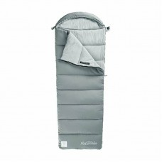Спальник з капюшоном із звичайним мішком для зберігання Naturehike M400 CNK2350WS023, (1°C), правий, сірий