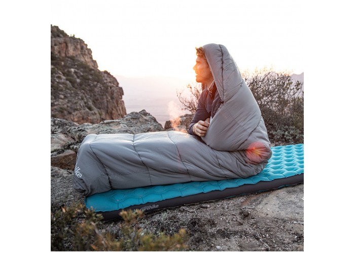 Спальник з капюшоном Naturehike M180 NH20MSD02, лівий, сірий