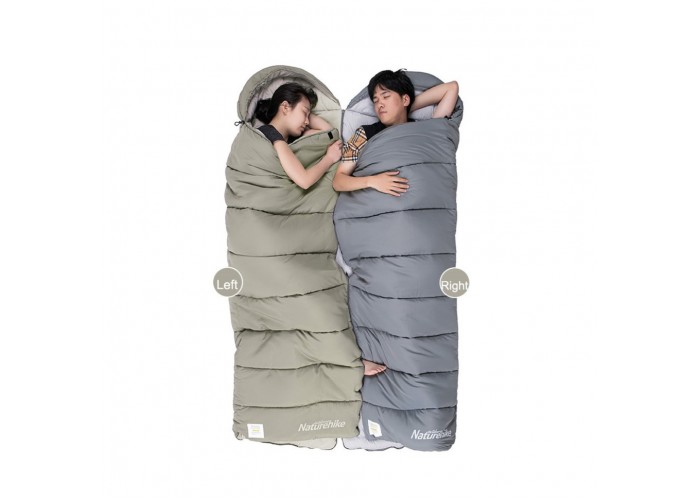 Спальник з капюшоном Naturehike M180 NH20MSD02, лівий, сірий