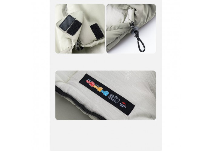 Спальник з капюшоном Naturehike M180 NH20MSD02, лівий, сірий