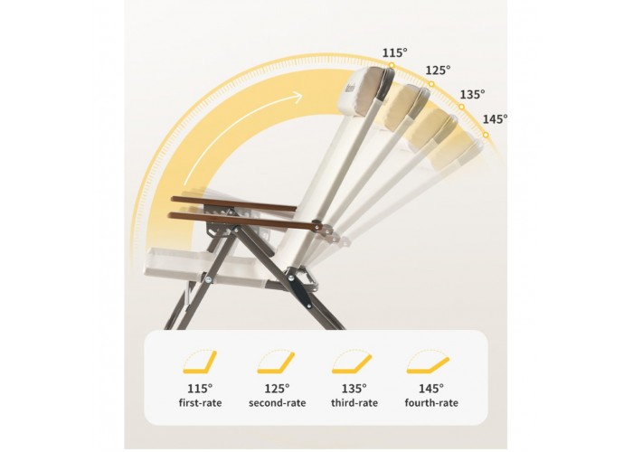Крісло складане Naturehike CNK2550JJ012, залізо, бежевий