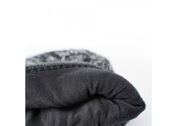 Шапка водонепроникна Dexshell Cuffed Beanie, р-р S/M (56-58 см) чорна з зеленою смугою