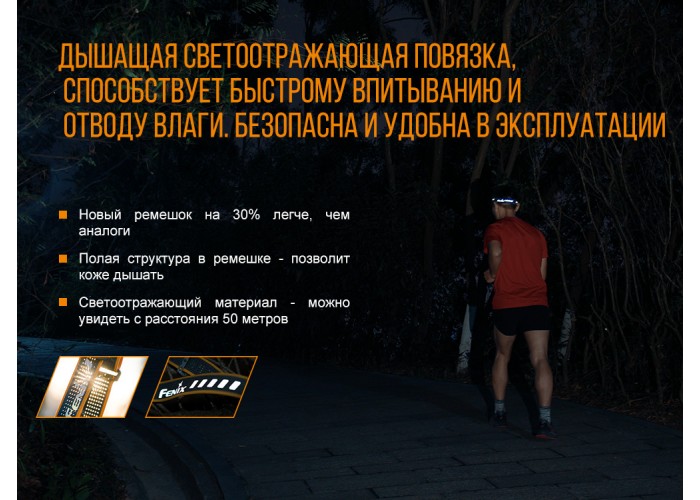 Ліхтар налобний Fenix HL18R чорний