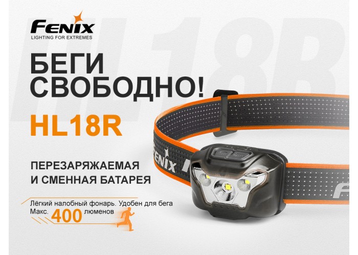 Ліхтар налобний Fenix HL18R чорний