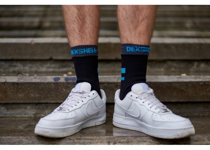 Шкарпетки водонепроникні  Dexshell Running, p-p S, з блакитними смугами