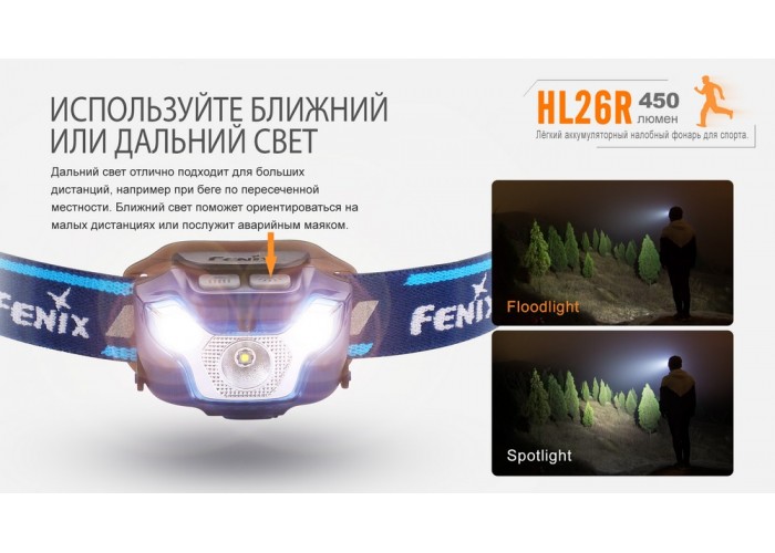 Ліхтар налобний Fenix HL26R чорний