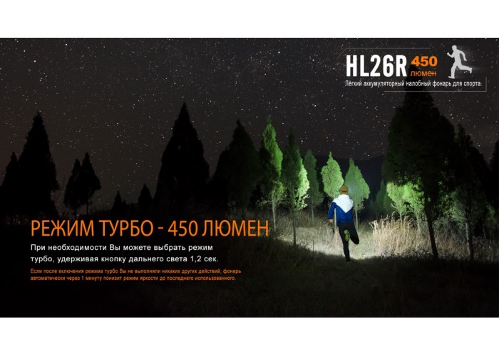 Ліхтар налобний Fenix HL26R чорний