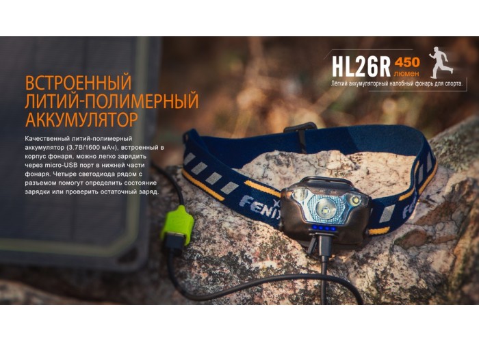 Ліхтар налобний Fenix HL26R чорний