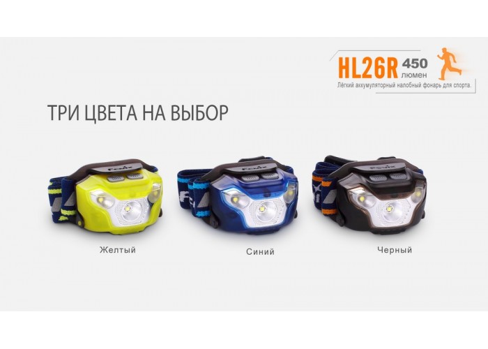 Ліхтар налобний Fenix HL26R чорний