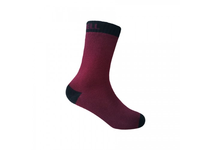 Шкарпетки водонепроникні дитячі Dexshell Ultra Thin Children Sock, р-р S, бордовий/чорний