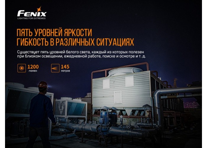 Ліхтар налобний Fenix HM61R + Складний ніж Ruike S22 Чорний