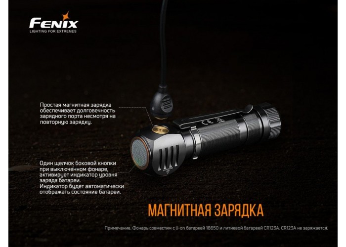 Ліхтар налобний Fenix HM61R + Складний ніж Ruike S22 Чорний