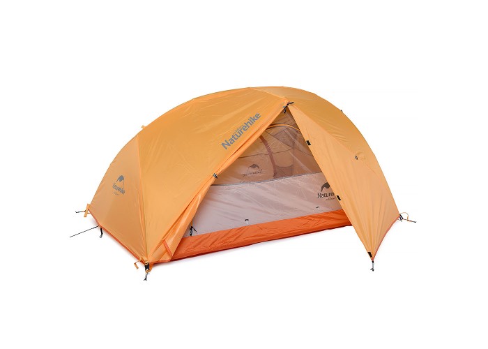 Намет надлегкий двомісний  з футпринтом Naturehike Star-River 2 Updated NH17T012-T, 210T, помаранчевий