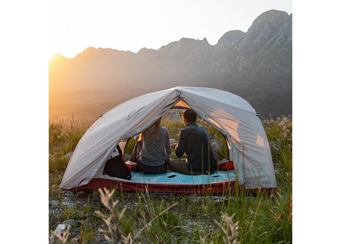 Намет надлегкий двомісний  з футпринтом Naturehike Star-River 2 Updated NH17T012-T, 210T, помаранчевий