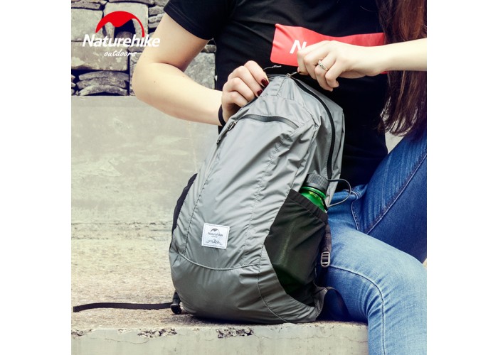 Рюкзак компактний надлегкий Naturehike Ultralight NH17A012-B, 18 л, сірий