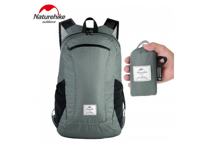 Рюкзак компактний надлегкий Naturehike Ultralight NH17A012-B, 18 л, сірий