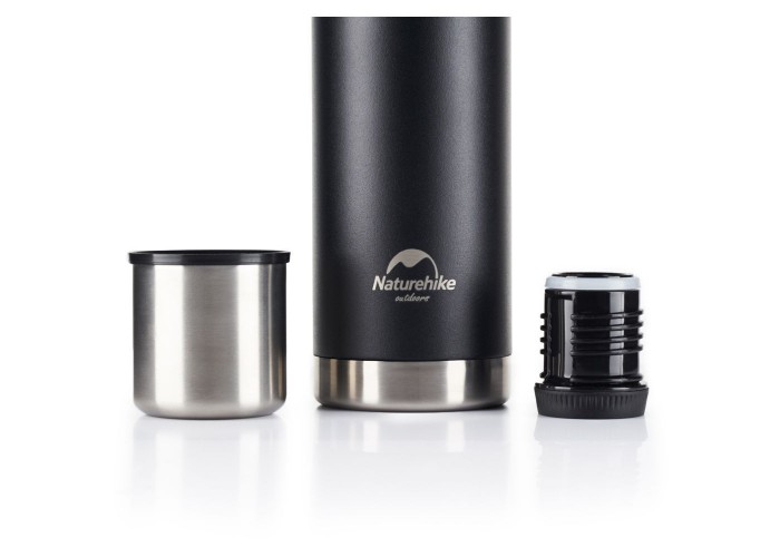 Термос Naturehike Q-9H NH19SJ010, 304 сталь, 0.75 л, чорний