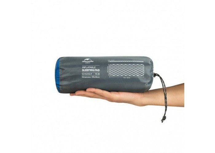 Килимок надувний Naturehike FC-10 NH19Z032-P, 65 мм, блакитний