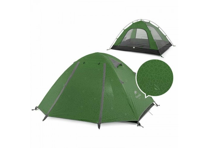 Намет двомісний Naturehike P-Series NH18Z022-P, 210T/65D, темно-зелений