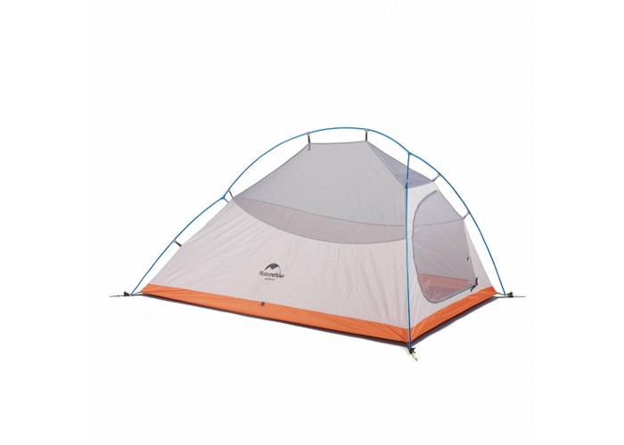 Намет надлегкий тримісний  з футпринтом Naturehike Cloud Up 3 Updated NH18T030-T, 210T, помаранчевий