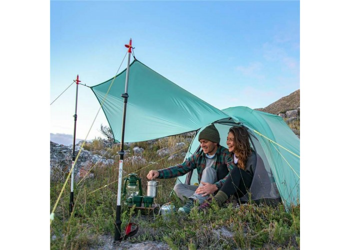 Намет надлегкий двомісний з футпринтом Naturehike Shared 2 NH20ZP091, 20D, блакитний