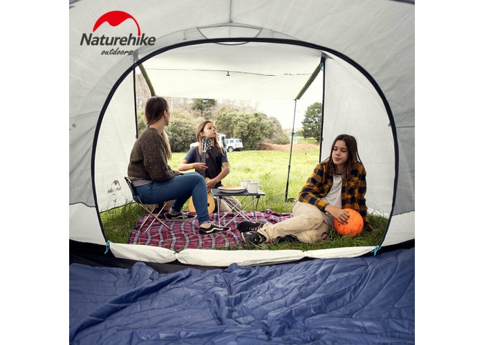 Намет тримісний Naturehike Cloud Fun NH19ZP006, 210T/Silver Coated, білий