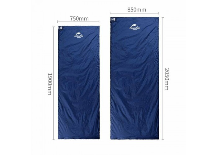 Спальник надлегкий Naturehike Mini Ultra light LW 180 NH15S003-D, Silk-like cotton,  блакитний