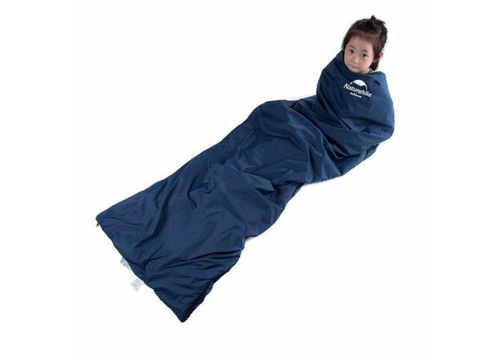 Спальник надлегкий Naturehike Mini Ultra light LW 180 NH15S003-D, Silk-like cotton,  блакитний