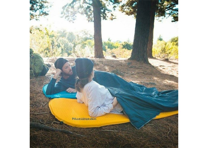 Килимок самонадувний Naturehike C034 NH19Q034-D, 30 мм, Розмір L, блакитний