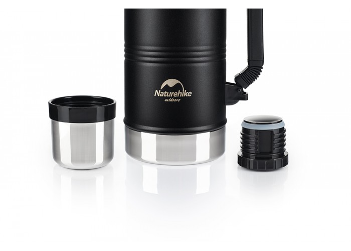 Термос з ручкою Naturehike Q-9H NH19SJ011, 304 сталь, 2.2 л, чорний