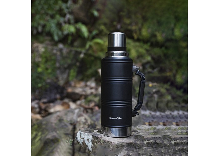 Термос з ручкою Naturehike Q-9H NH19SJ011, 304 сталь, 2.2 л, чорний