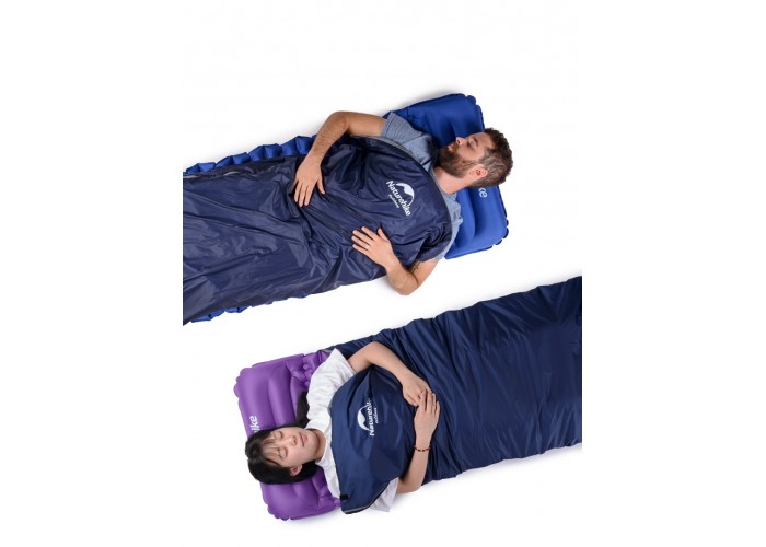 Спальник надлегкий Naturehike Ultra light LW 180 NH15S003-D, (20°C), p-p M, лівий, блакитний