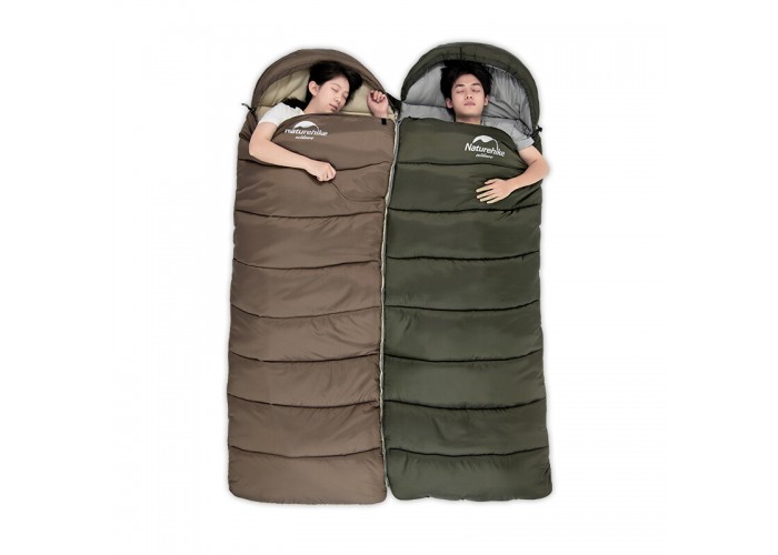 Спальник з капюшоном Naturehike U350 NH20MSD07, (1°C), лівий, зелений