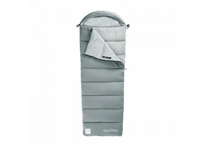 Спальник з капюшоном Naturehike M400 NH20MSD02, (1°C), правий, сірий
