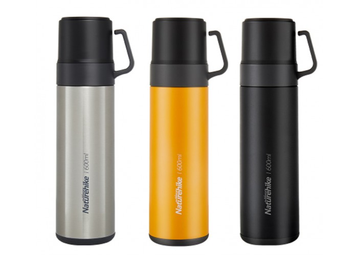 Термос Naturehike NH17S020-B, 304 сталь, 0.6 л, срібний