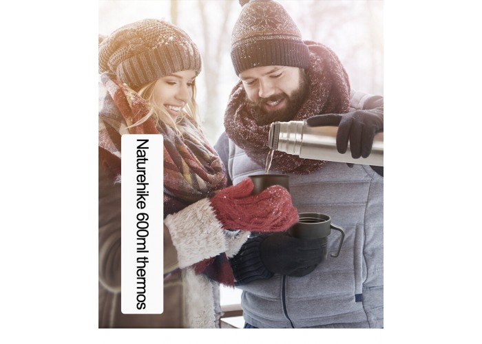 Термос Naturehike NH17S020-B, 304 сталь, 0.6 л, чорний