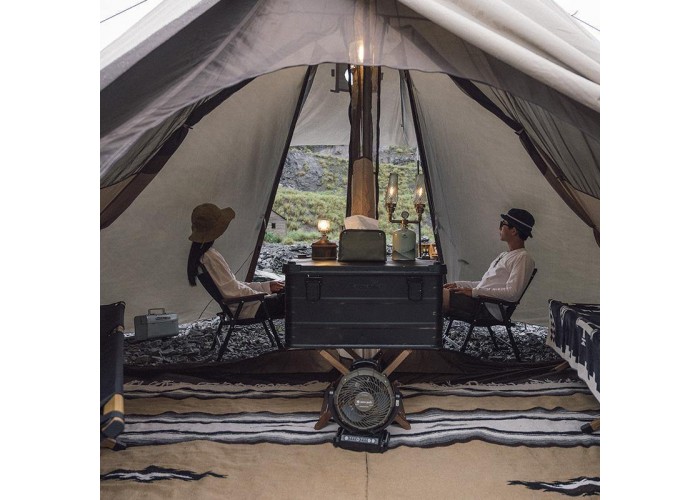 Тент-намет для кемпінгу Naturehike Ranch Pyramid NH20ZP014, 150D, 482*482*280 см, золотий (з п'ятьма стійками)