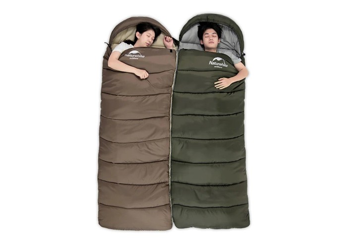 Спальник з капюшоном Naturehike U150 NH20MSD07, (11°C), правий, коричневий