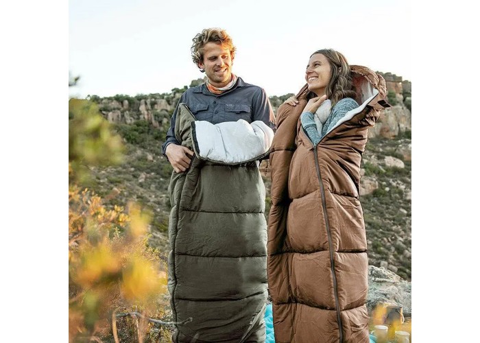 Спальник з капюшоном Naturehike U150 NH20MSD07, (11°C), правий, коричневий
