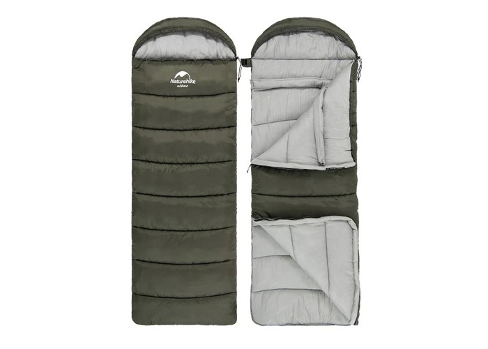 Спальник з капюшоном Naturehike U150 NH20MSD07, (11°C), лівий, зелений