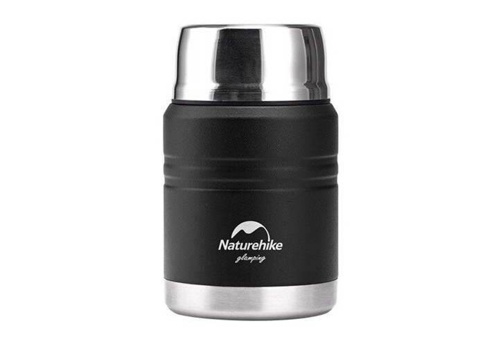 Термос Naturehike Stew beaker NH20SJ041, 304 сталь, 0.5 л, чорний